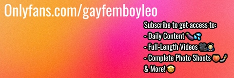 Leaked gayfemboyleo header onlyfans leaked