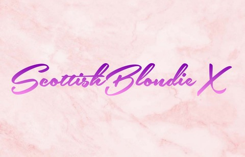 Leaked scottishblondiex header onlyfans leaked